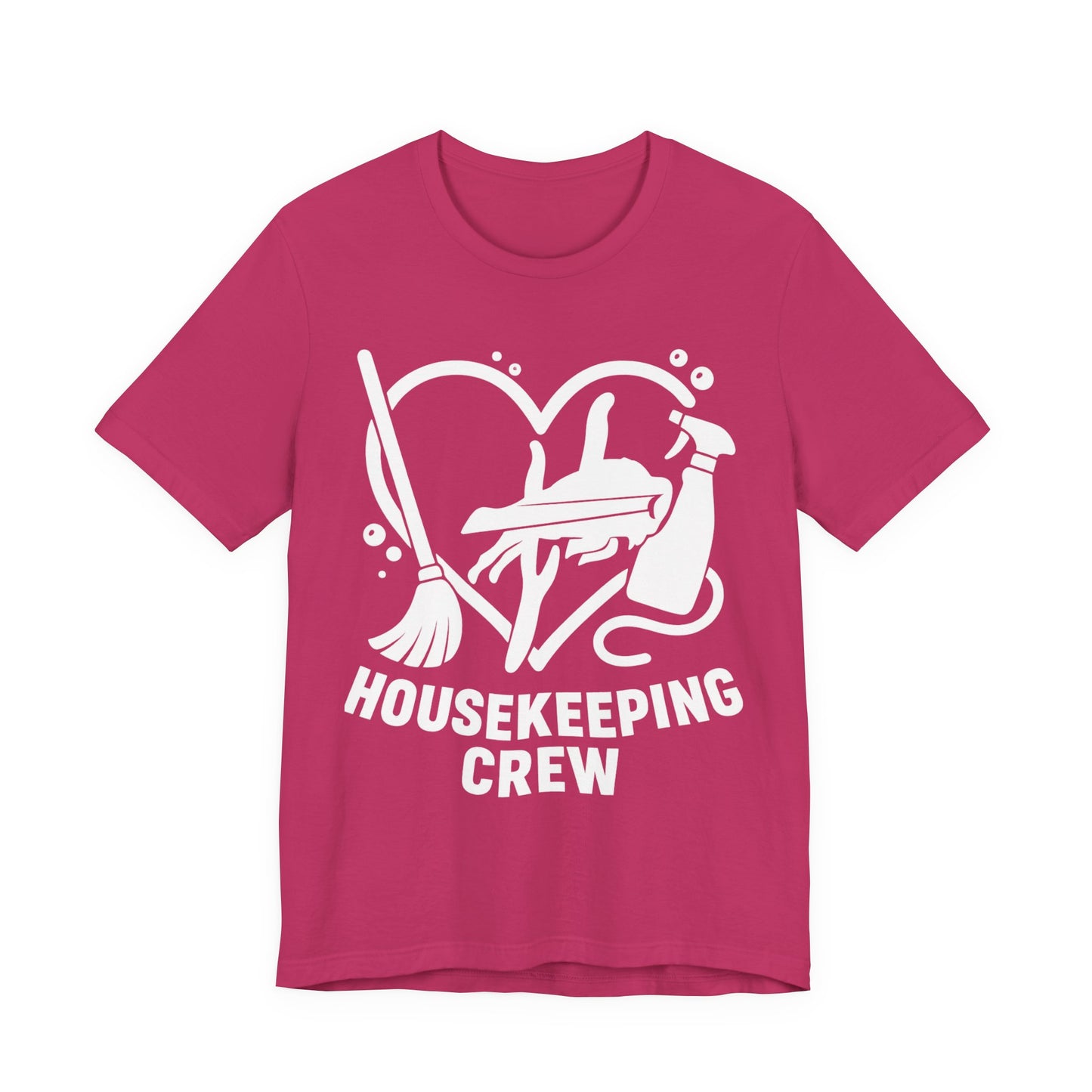 Buffalo Bills Housekeeping Crew Short Sleeve Tee - Love for Cleaners, Gift for Maids, Cleaning Team Shirt, Housekeeper Apparel, Funny Home Worker Tee