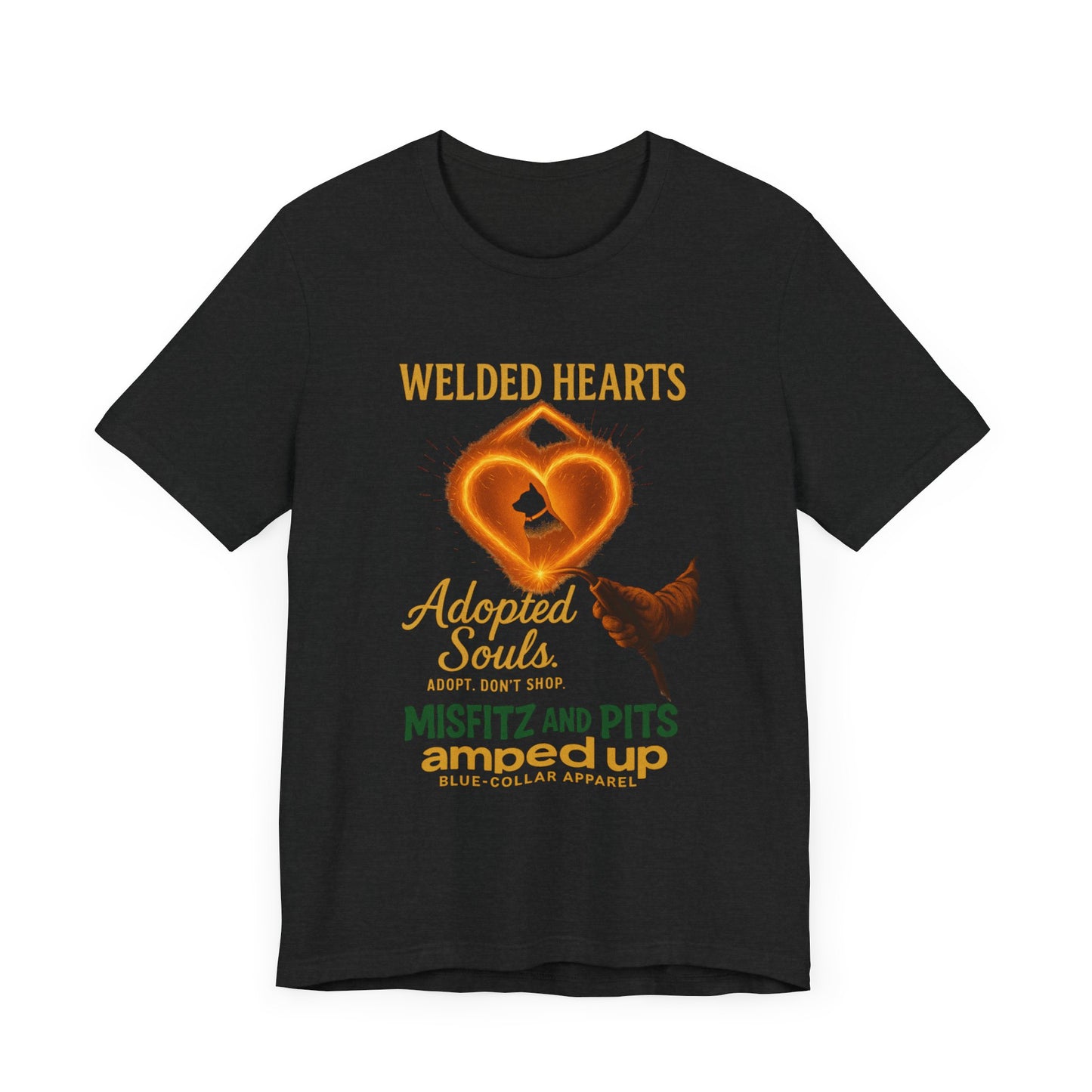 Adopted Souls T-Shirt, Unisex Pet Lover Tee, Animal Rescue Shirt, Welded Hearts Apparel, Gift for Animal Advocates
