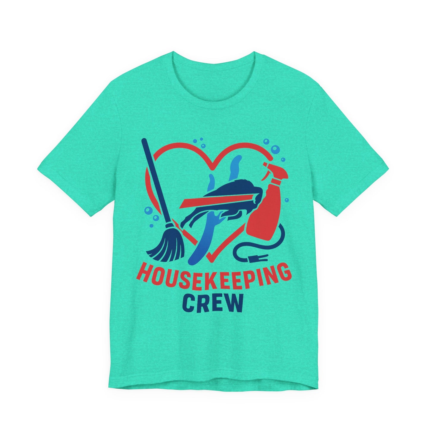 Buffalo Bills Housekeeping Crew Tee | Funny Cleaning Shirt, Gift for Housekeepers, Unisex Short Sleeve, Cleaning Staff Outfit, Home Care