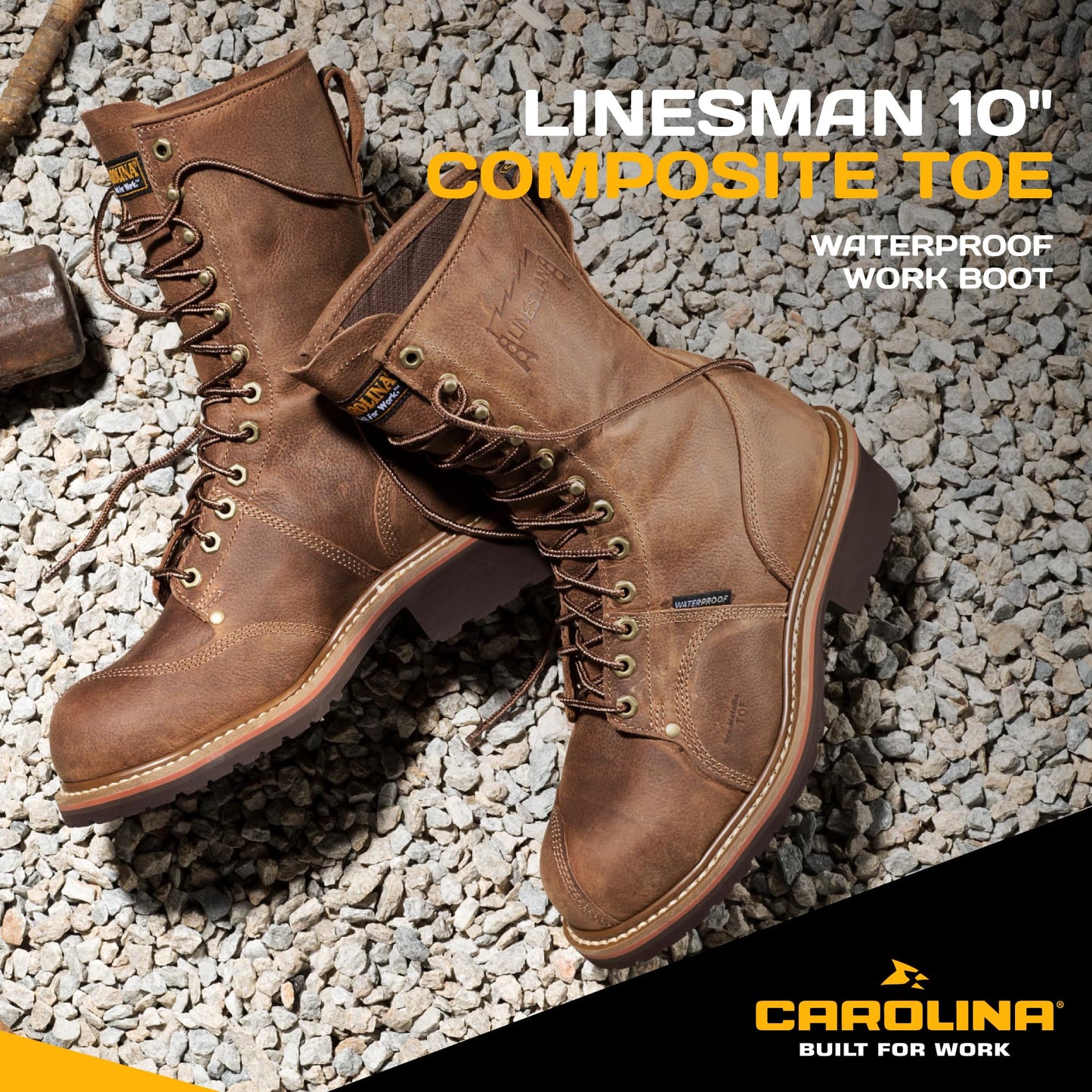 Carolina 10" Comp Toe Professional Linesman Brown