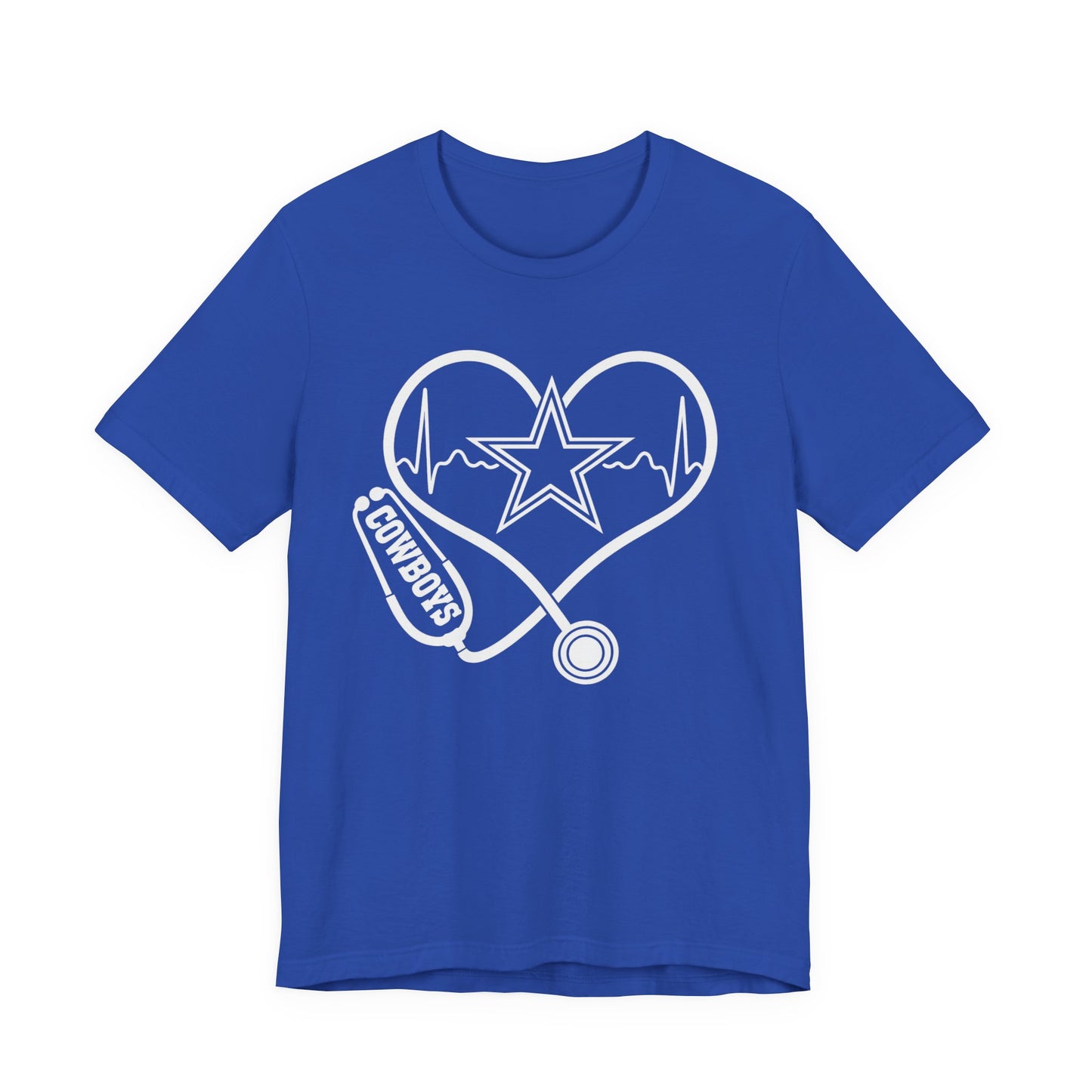Dallas Nurse Jersey Tee - Casual Wear, Gift Idea, Heart Design, Fun Fashion, Everyday Comfort