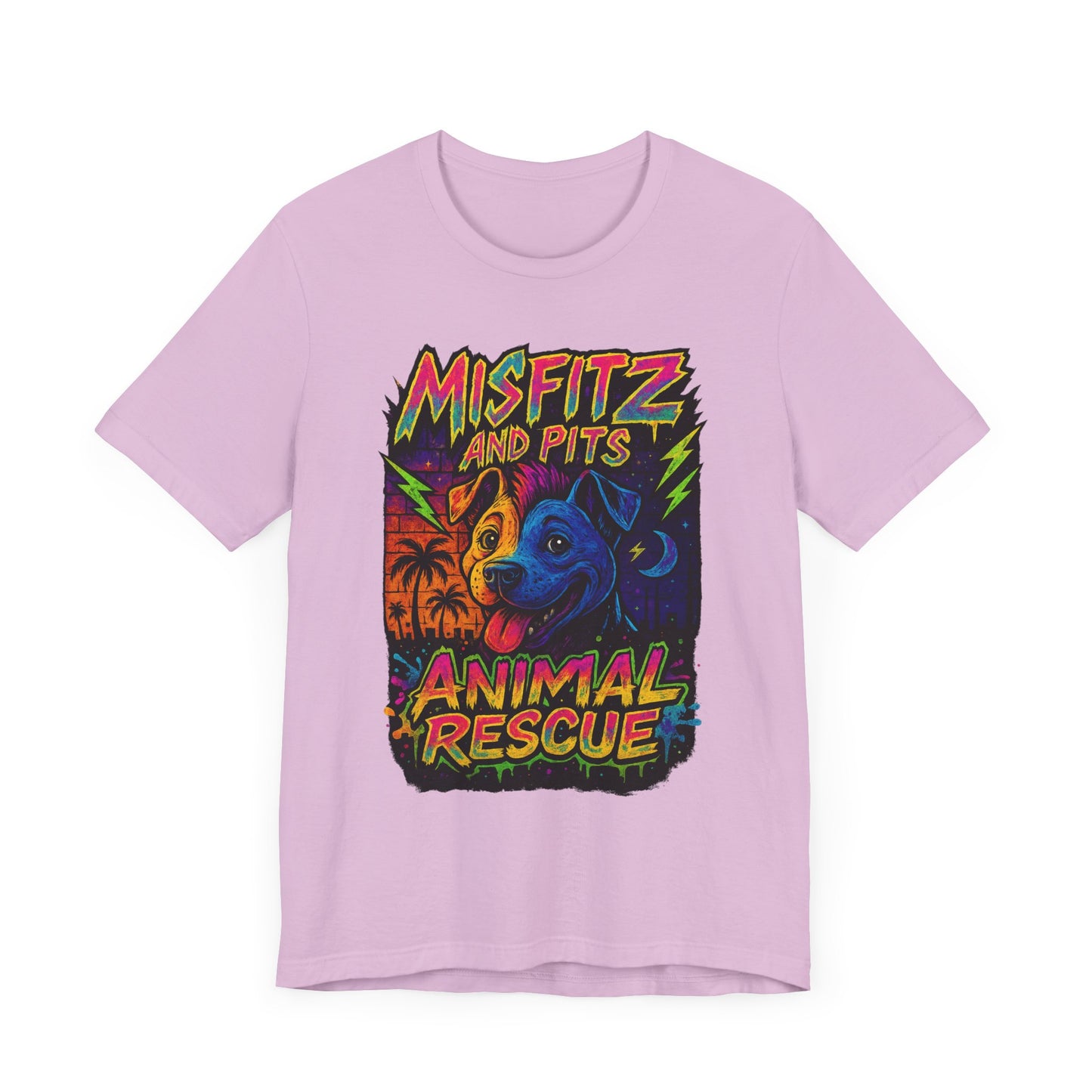 Misfits And Pits Animal Rescue logo Tshirt , Animal Rescue Shirt, Unisex Graphic Tee, Pet Lover Gift, Misfit Dogs Apparel, Fundraiser Tee