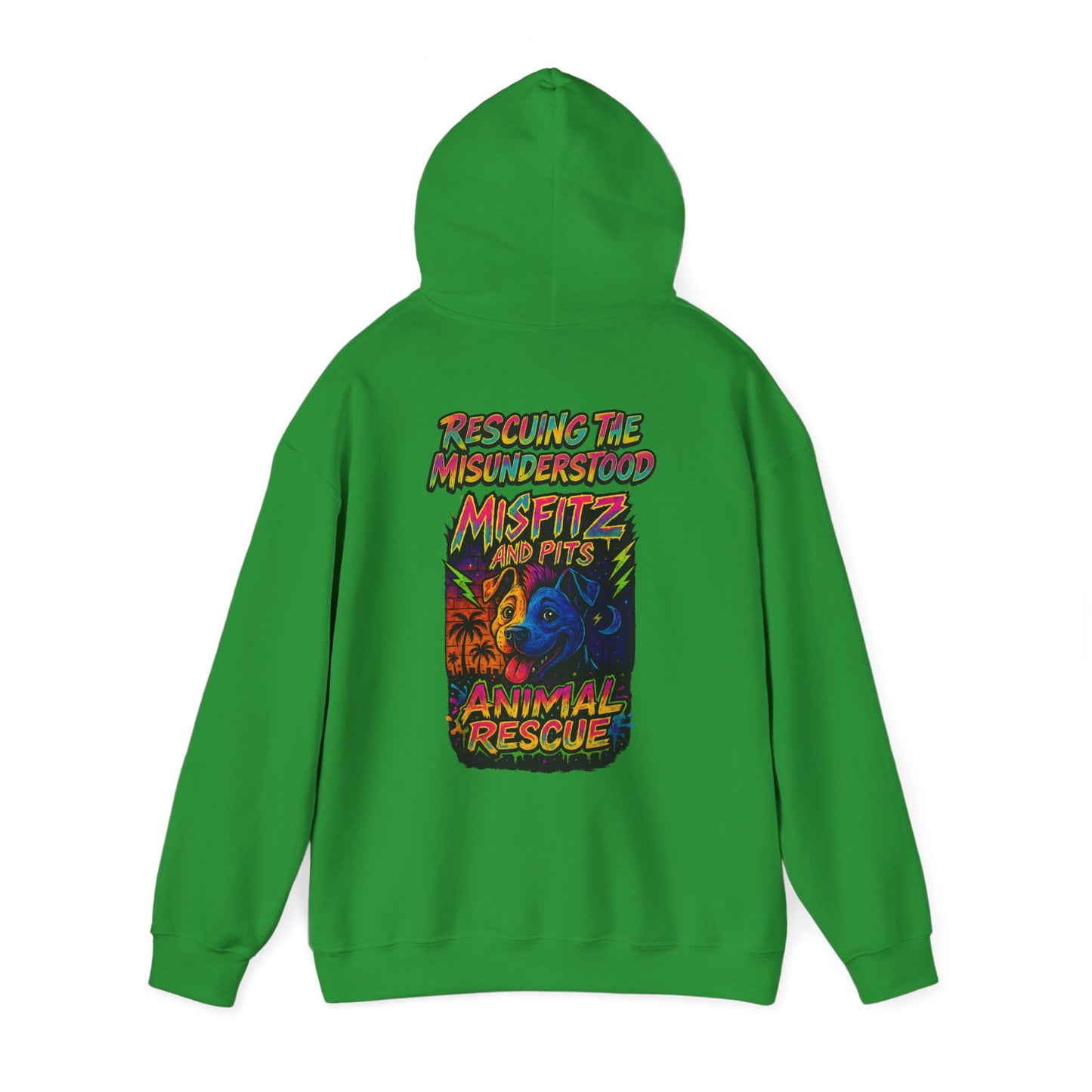 Misfitz And Pits Animal Rescue Hoodie, rescuing the misunderstood Cozy Sweatshirt for Pet Lovers, Ideal Gift for Animal Advocates, Perfect for Casual Days, Fundraiser Apparel
