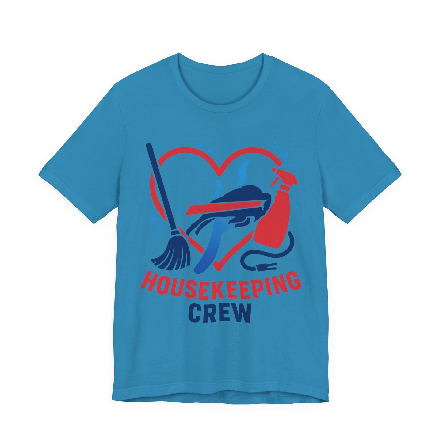 Buffalo Bills Housekeeping Crew Tee | Funny Cleaning Shirt, Gift for Housekeepers, Unisex Short Sleeve, Cleaning Staff Outfit, Home Care