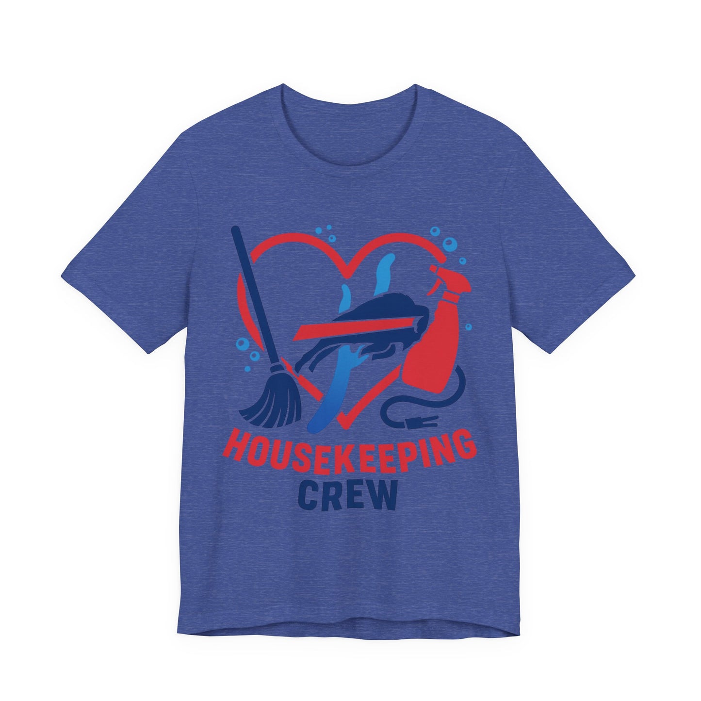 Buffalo Bills Housekeeping Crew Tee | Funny Cleaning Shirt, Gift for Housekeepers, Unisex Short Sleeve, Cleaning Staff Outfit, Home Care