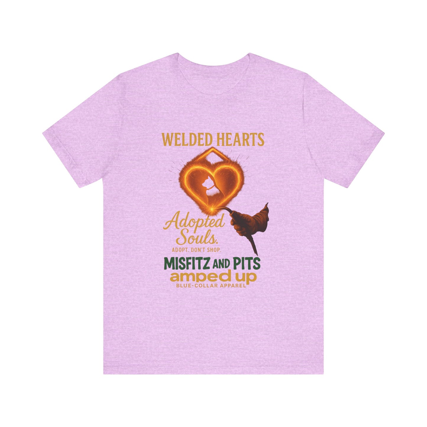 Adopted Souls T-Shirt, Unisex Pet Lover Tee, Animal Rescue Shirt, Welded Hearts Apparel, Gift for Animal Advocates