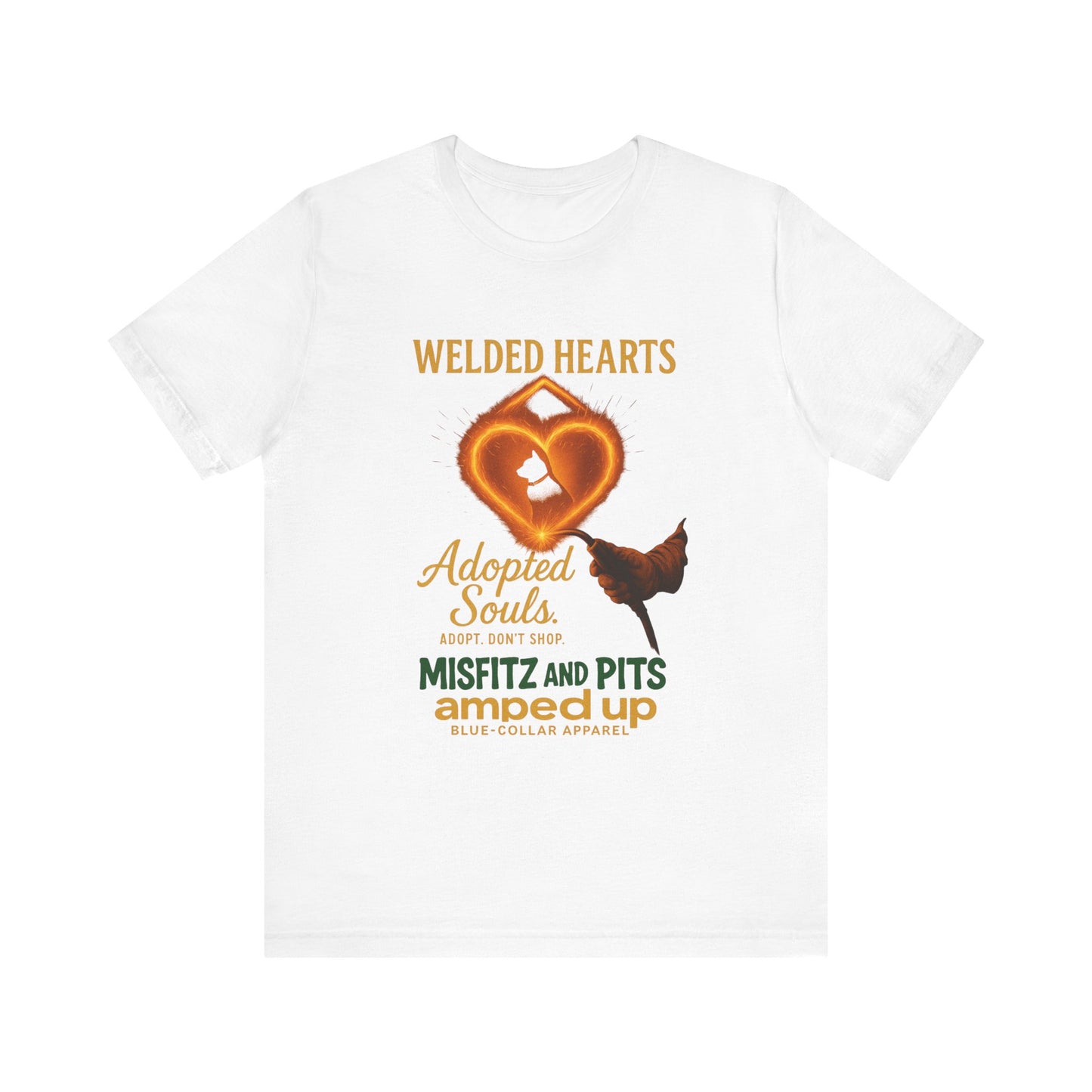 Adopted Souls T-Shirt, Unisex Pet Lover Tee, Animal Rescue Shirt, Welded Hearts Apparel, Gift for Animal Advocates