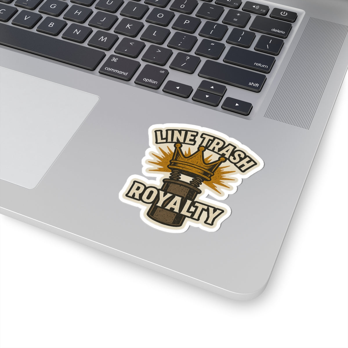 Line Trash Royalty Kiss-Cut Stickers | Unique Laptop Decal, Cool Gift for Music Lovers, Crown Design, Fun Stickers for Home Decor, [...]