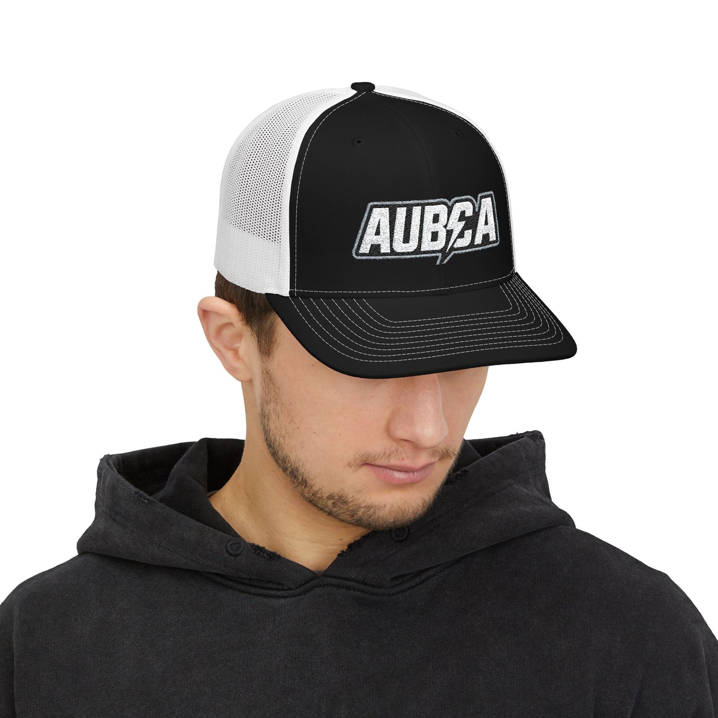 AUBCA Amped Up Richardson Embroidered Snapback Trucker Cap (Embroidery)