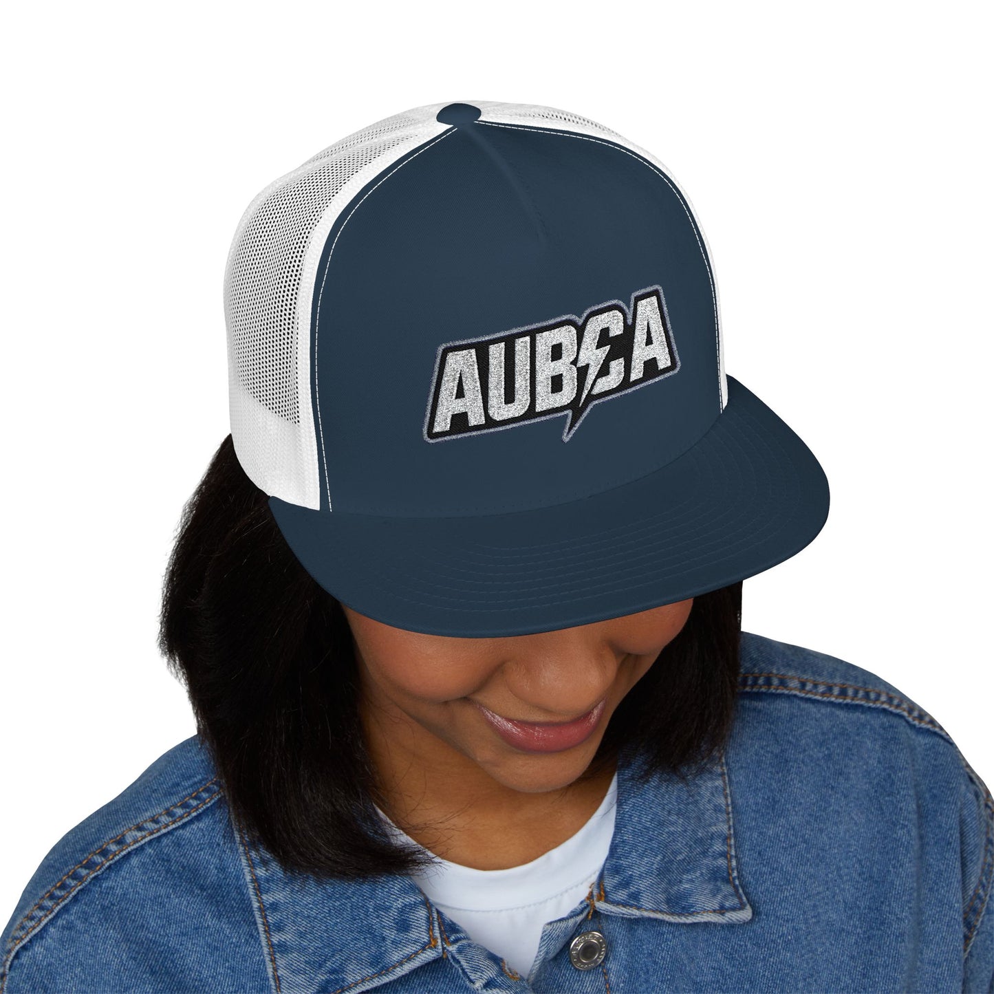 AUBCA (amped up)Embroidered 5 Panel Trucker Cap - AUBEA