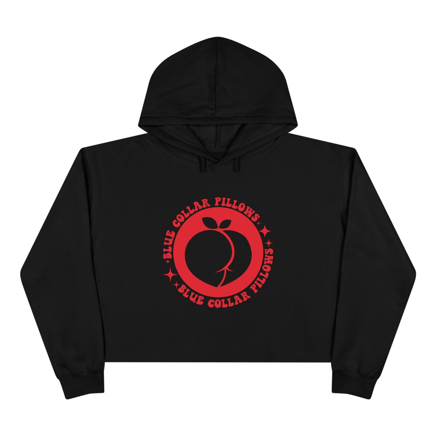 Blue Collar Pillows Crop Hoodie - Casual Stylish Comfort