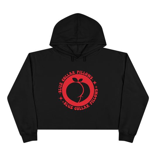 Blue Collar Pillows Crop Hoodie - Casual Stylish Comfort