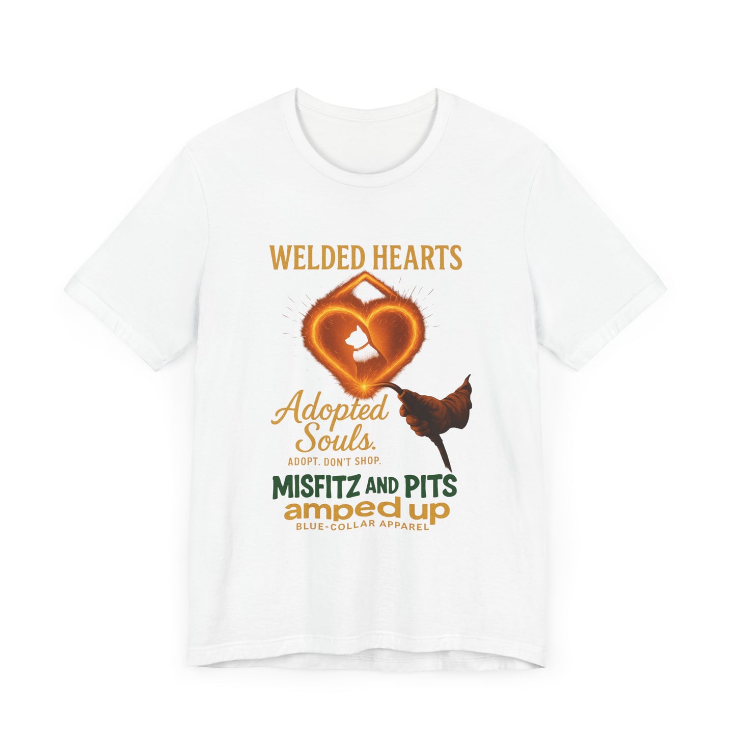 Adopted Souls T-Shirt, Unisex Pet Lover Tee, Animal Rescue Shirt, Welded Hearts Apparel, Gift for Animal Advocates