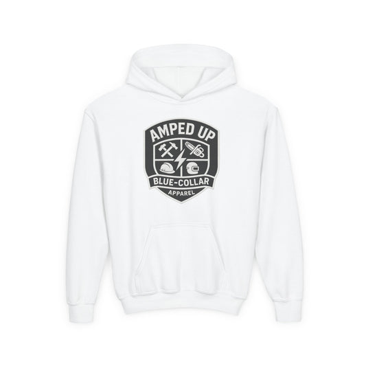 Youth Heavy Blend Hoodie - Amped Up Blue-Collar Apparel