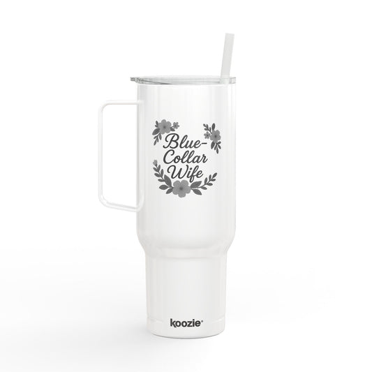 Engraved Insulated Tumbler -Blue Collar Wife, 40oz