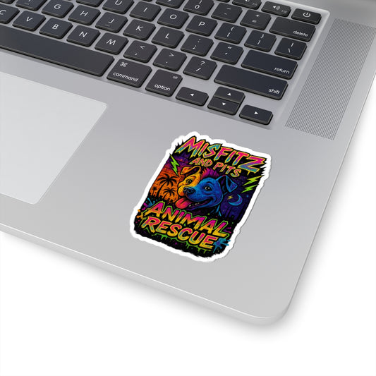 Misfitz and pits Animal Rescue Kiss-Cut Stickers | Pet Lovers, Laptop Decor, Gift for Animal Activists, Colorful Art Stickers