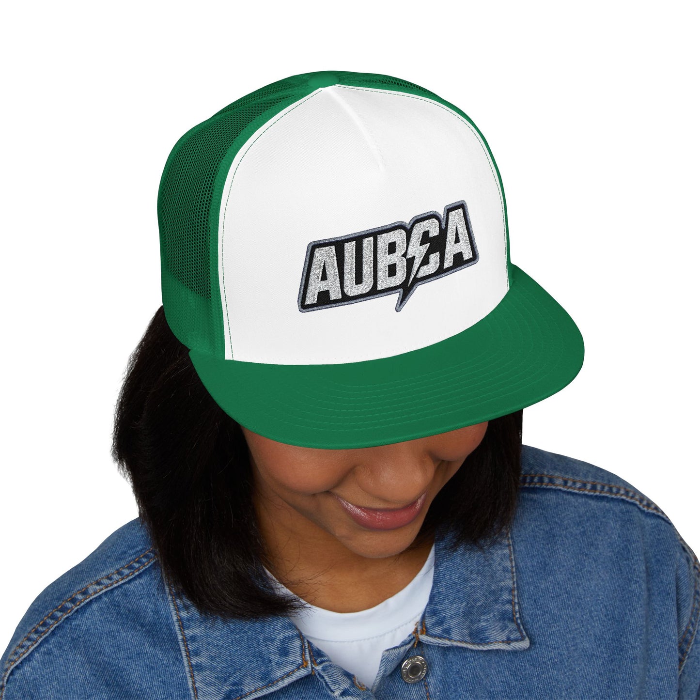 AUBCA (amped up)Embroidered 5 Panel Trucker Cap - AUBEA