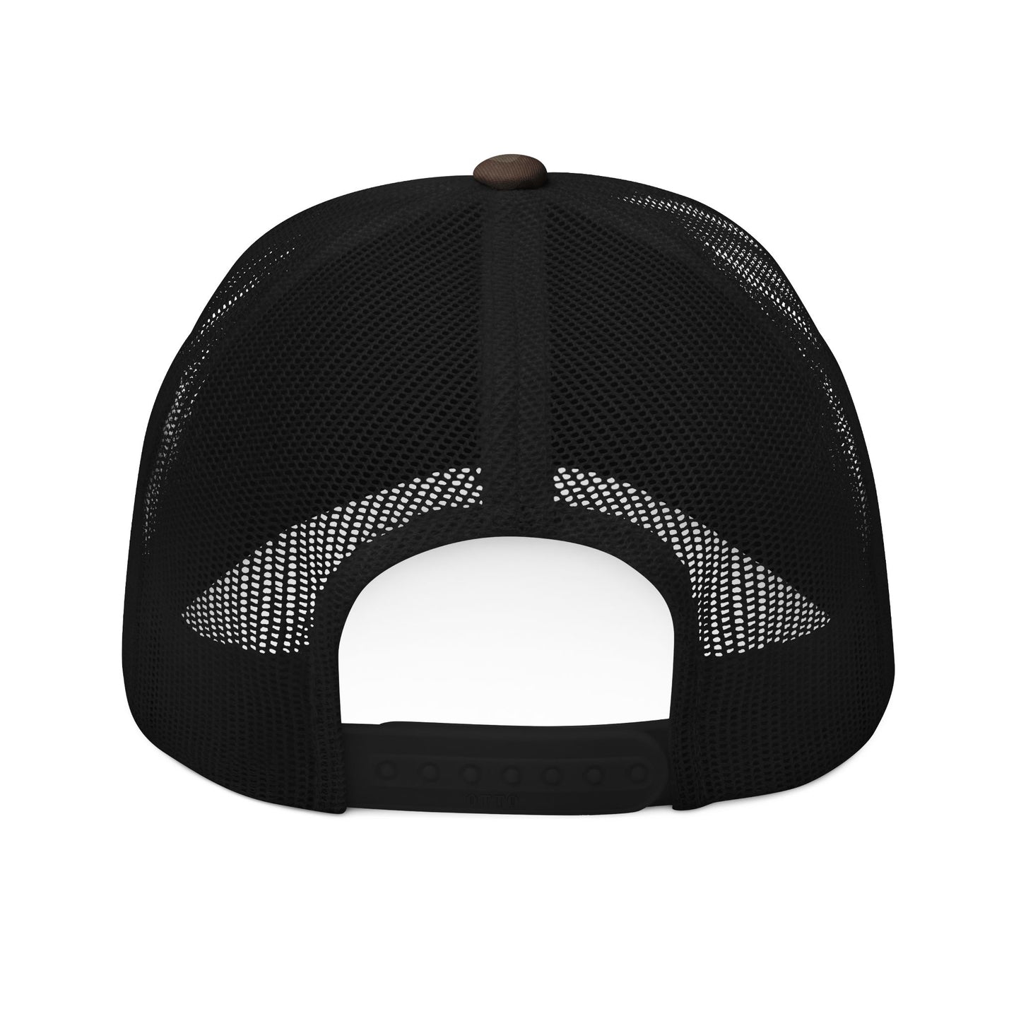 Camouflage Trucker Hat with Embroidered Lightning Bolt