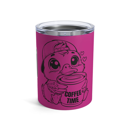 Cute Duck Coffee Time Tumbler 10oz - Perfect Gift for Coffee Lovers