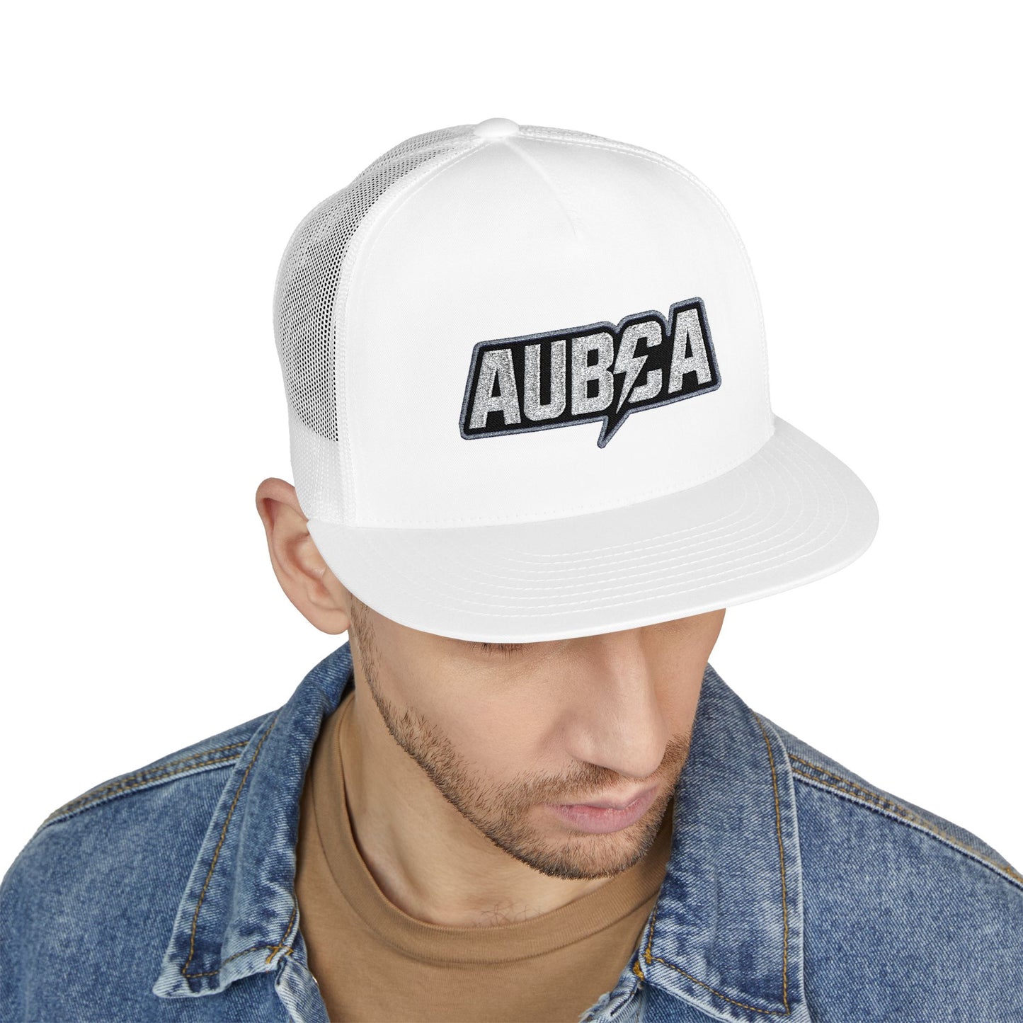 AUBCA (amped up)Embroidered 5 Panel Trucker Cap - AUBEA