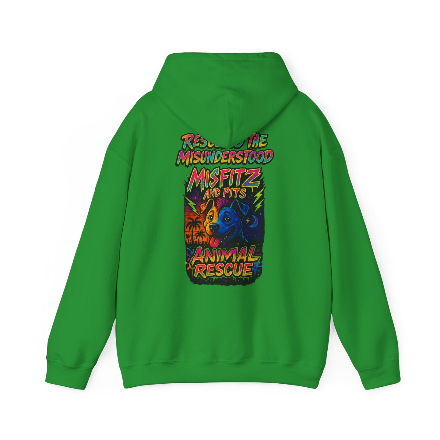 Misfitz And Pits Animal Rescue Hoodie, rescuing the misunderstood Cozy Sweatshirt for Pet Lovers, Ideal Gift for Animal Advocates, Perfect for Casual Days, Fundraiser Apparel