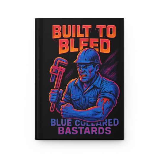 Blue Collar Inspired Hardcover Apprentice Journa| Built to Bleed, Be the Outage, Construction Worker Gift, Notebook, Gift for Tradesmen, Work [...]