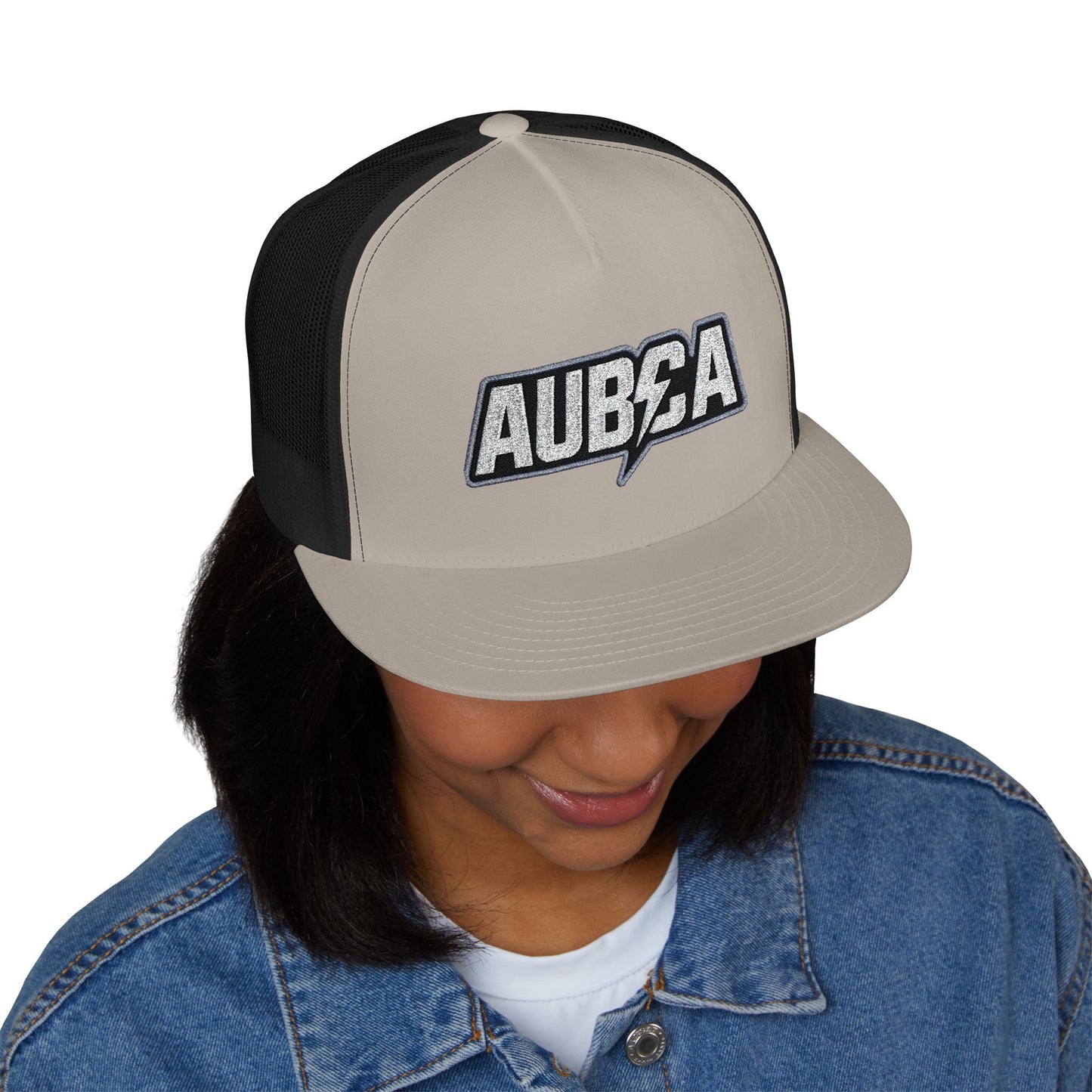 AUBCA (amped up)Embroidered 5 Panel Trucker Cap - AUBEA