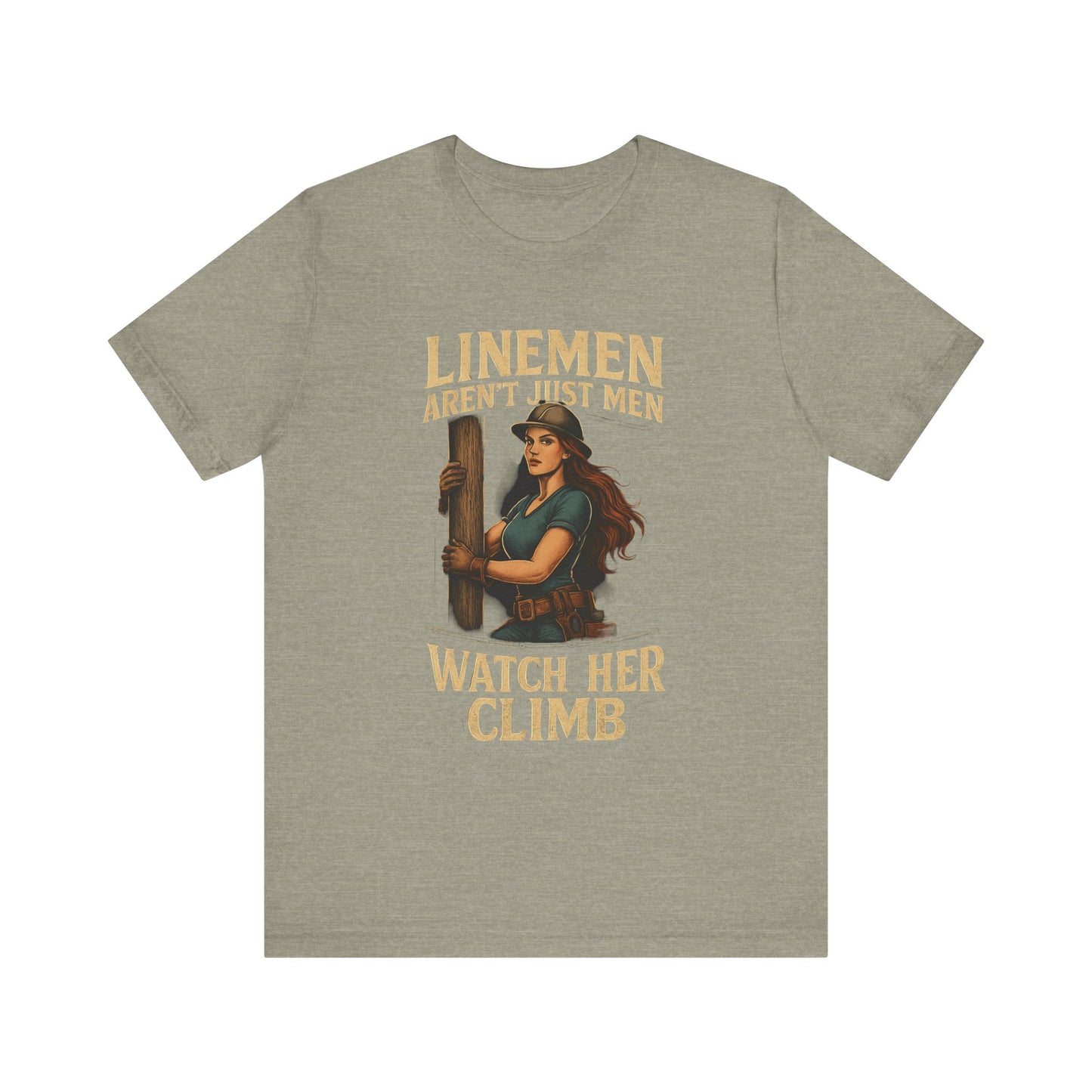 Watch Her Climb – Women’s Lineman Shirt” Unisex Jersey Short Sleeve