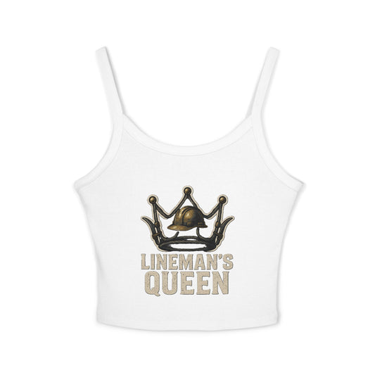 Lineman's Queen Spaghetti Strap Tank Top for Empowered Women