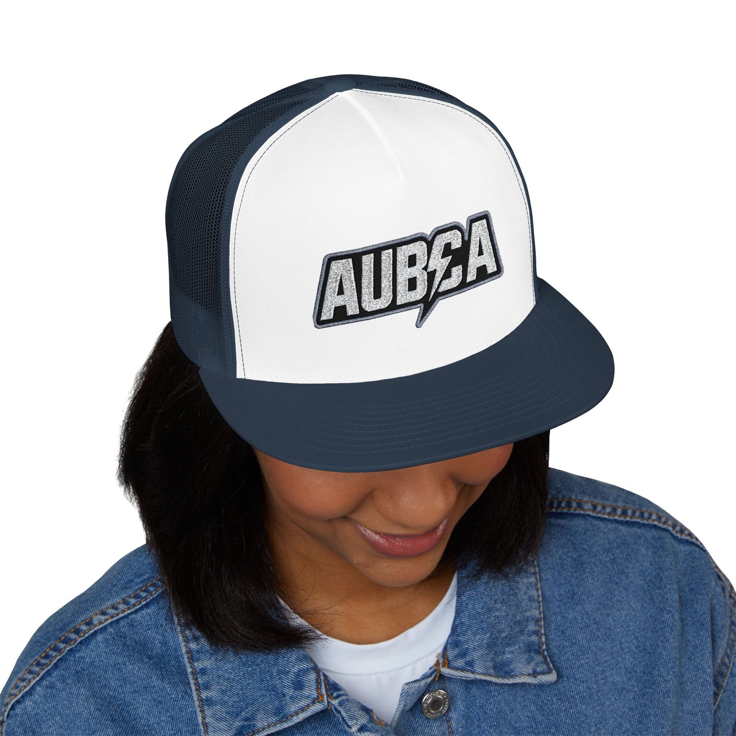 AUBCA (amped up)Embroidered 5 Panel Trucker Cap - AUBEA