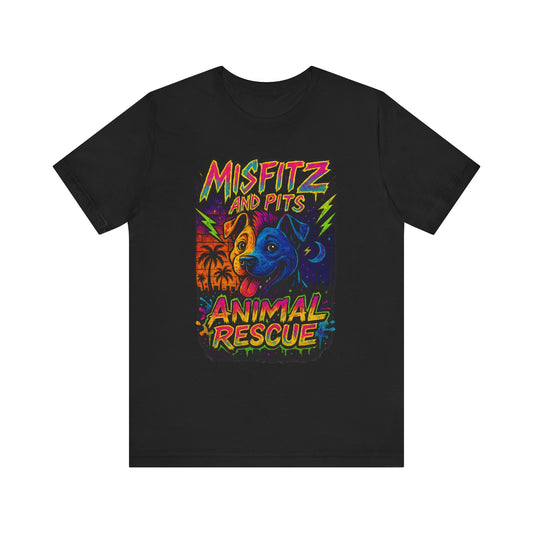Misfits And Pits Animal Rescue logo Tshirt , Animal Rescue Shirt, Unisex Graphic Tee, Pet Lover Gift, Misfit Dogs Apparel, Fundraiser Tee