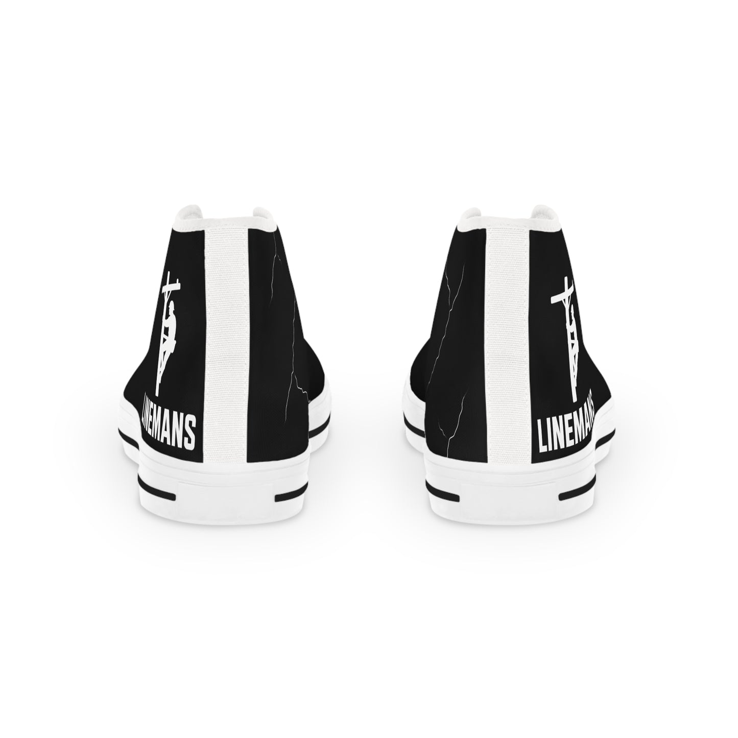 a play on you know what brand 😂Men's High Top Sneakers - Stylish Black Casual Footwear for Everyday Adventures