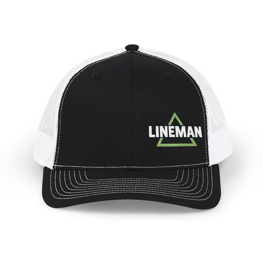 Lineman Delta Symbol Snapback Trucker Cap (Embroidery)
