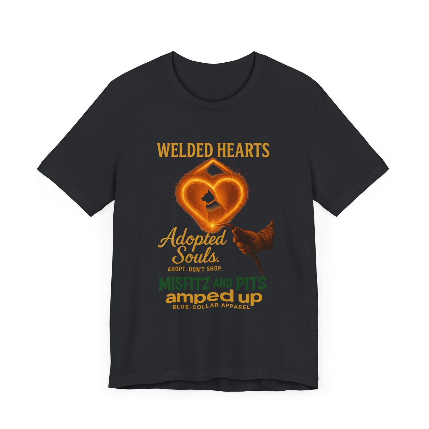 Adopted Souls T-Shirt, Unisex Pet Lover Tee, Animal Rescue Shirt, Welded Hearts Apparel, Gift for Animal Advocates