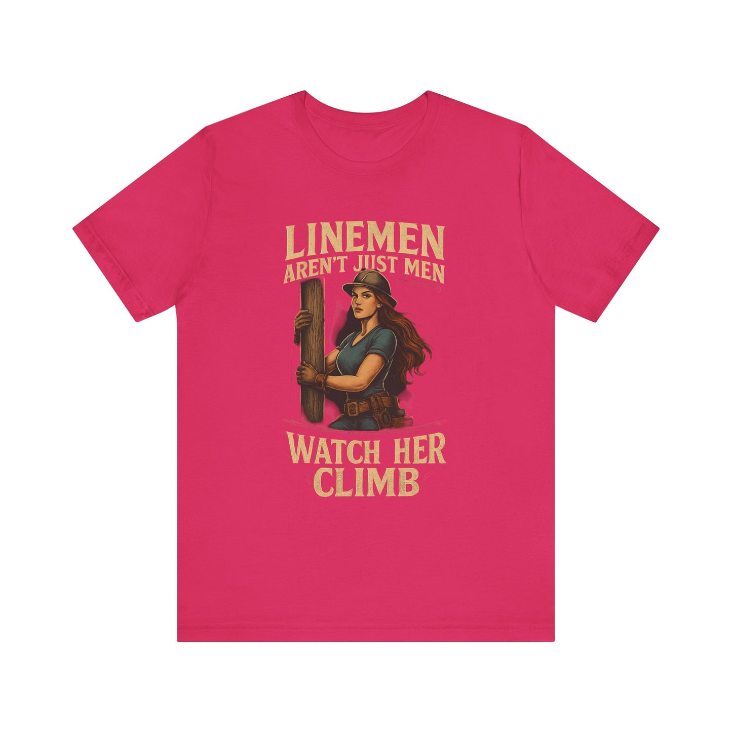 Watch Her Climb – Women’s Lineman Shirt” Unisex Jersey Short Sleeve