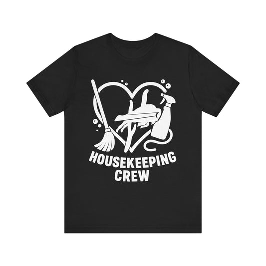 Buffalo Bills Housekeeping Crew Short Sleeve Tee - Love for Cleaners, Gift for Maids, Cleaning Team Shirt, Housekeeper Apparel, Funny Home Worker Tee