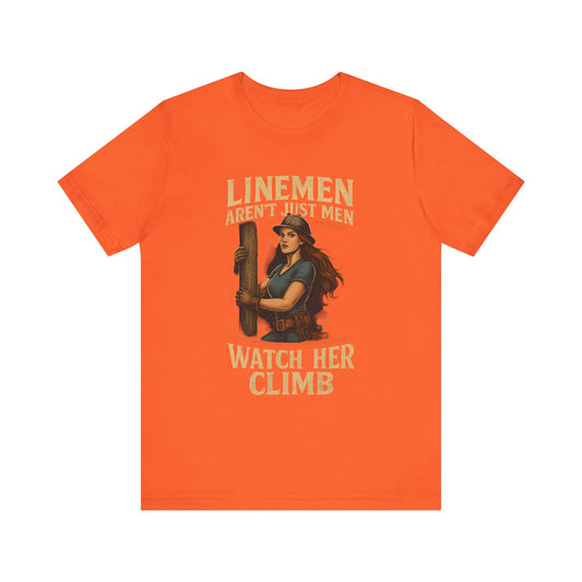 Watch Her Climb – Women’s Lineman Shirt” Unisex Jersey Short Sleeve