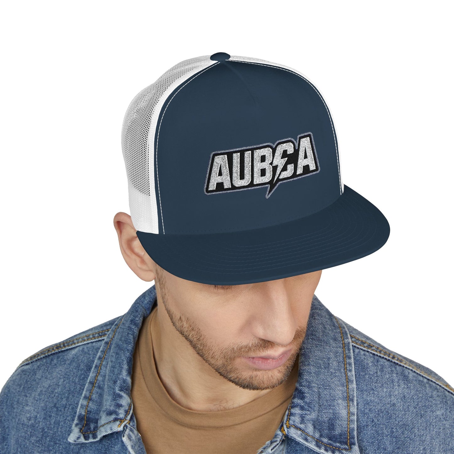 AUBCA (amped up)Embroidered 5 Panel Trucker Cap - AUBEA