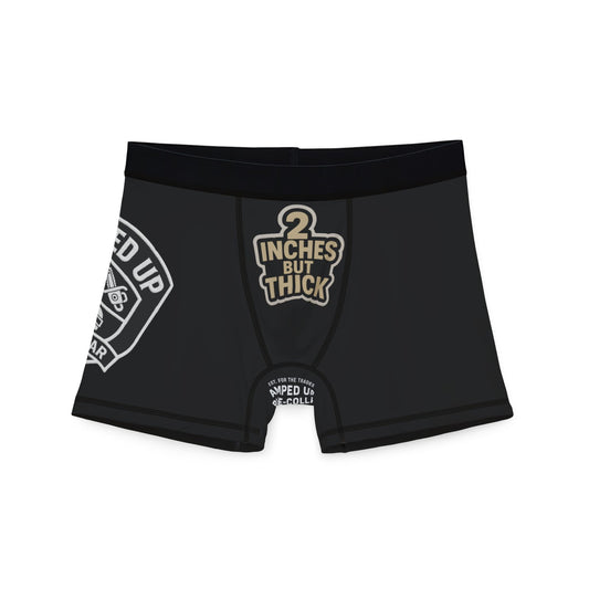 - "2 Inches But Thick" Amped Up Funny Boxer Briefs