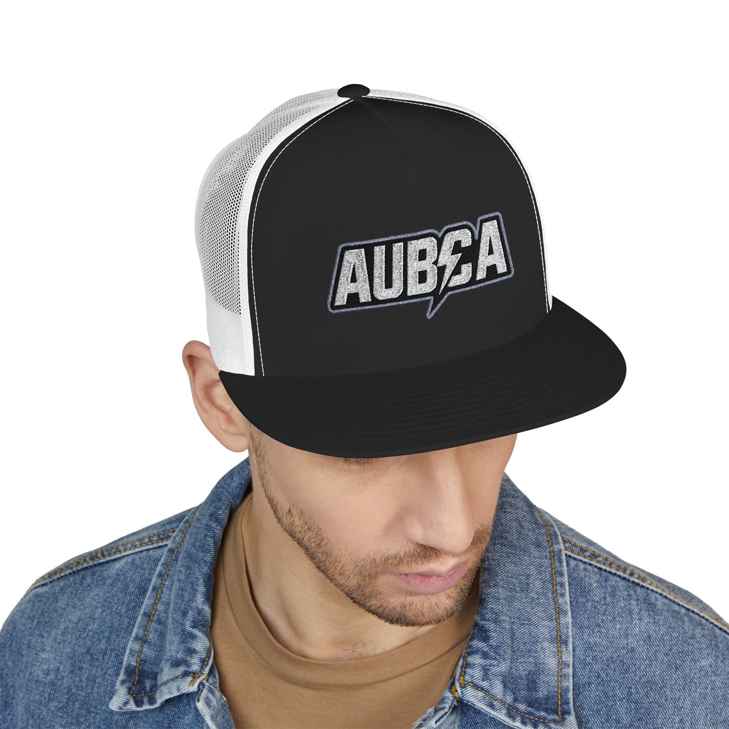 AUBCA (amped up)Embroidered 5 Panel Trucker Cap - AUBEA