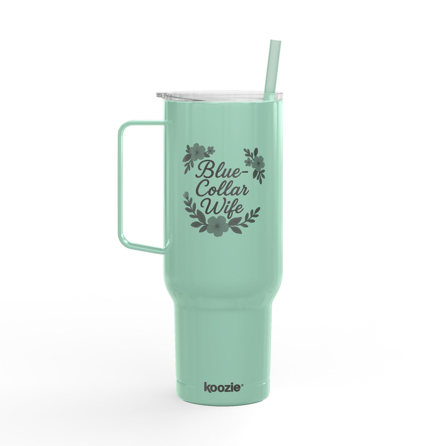 Engraved Insulated Tumbler -Blue Collar Wife, 40oz