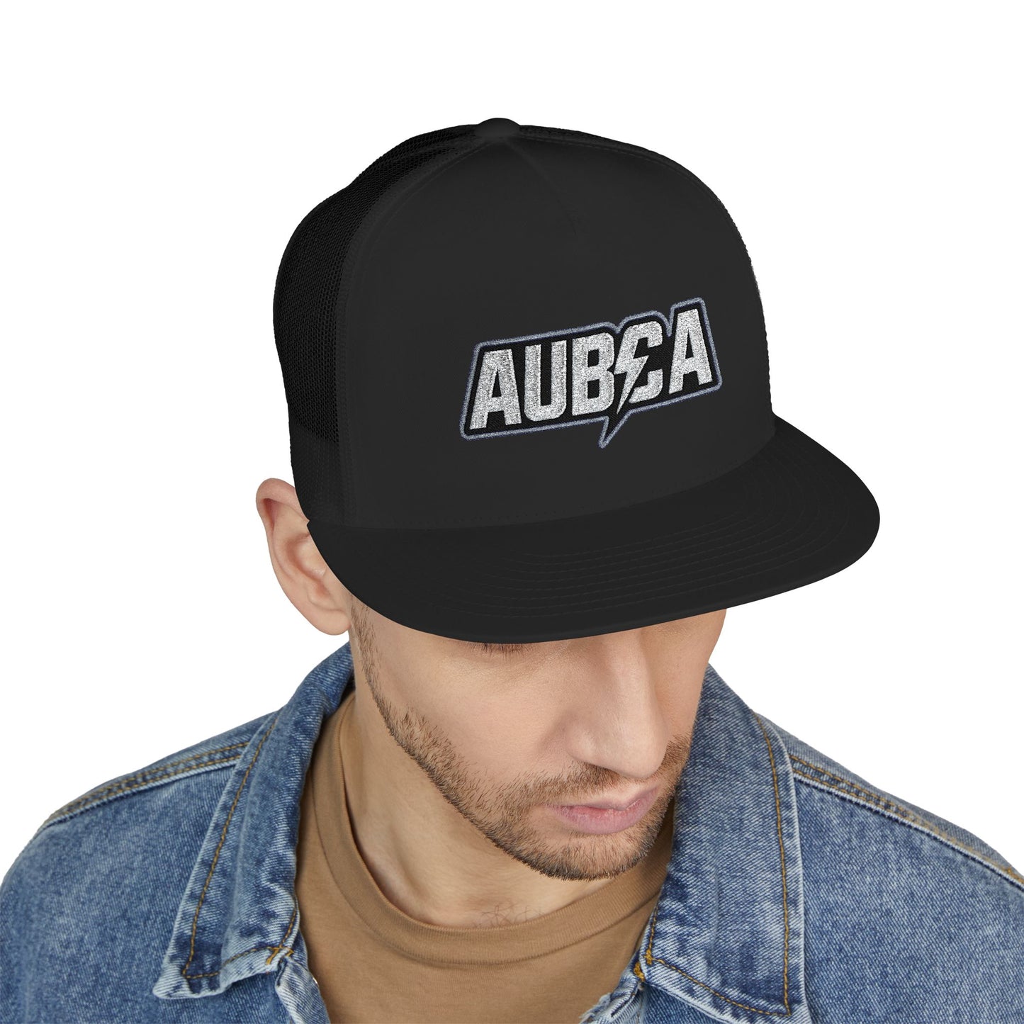 AUBCA (amped up)Embroidered 5 Panel Trucker Cap - AUBEA