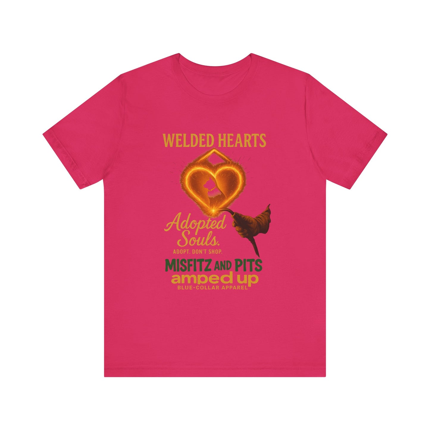 Adopted Souls T-Shirt, Unisex Pet Lover Tee, Animal Rescue Shirt, Welded Hearts Apparel, Gift for Animal Advocates