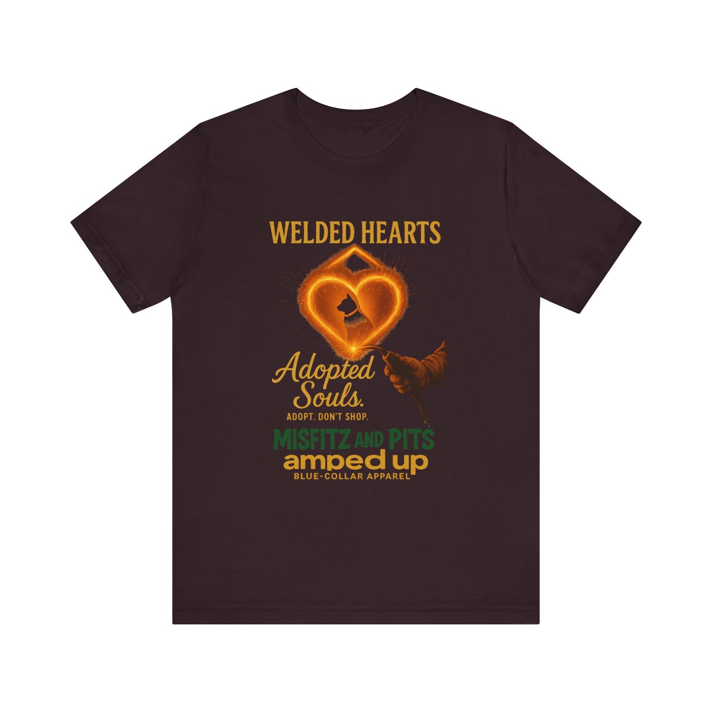 Adopted Souls T-Shirt, Unisex Pet Lover Tee, Animal Rescue Shirt, Welded Hearts Apparel, Gift for Animal Advocates